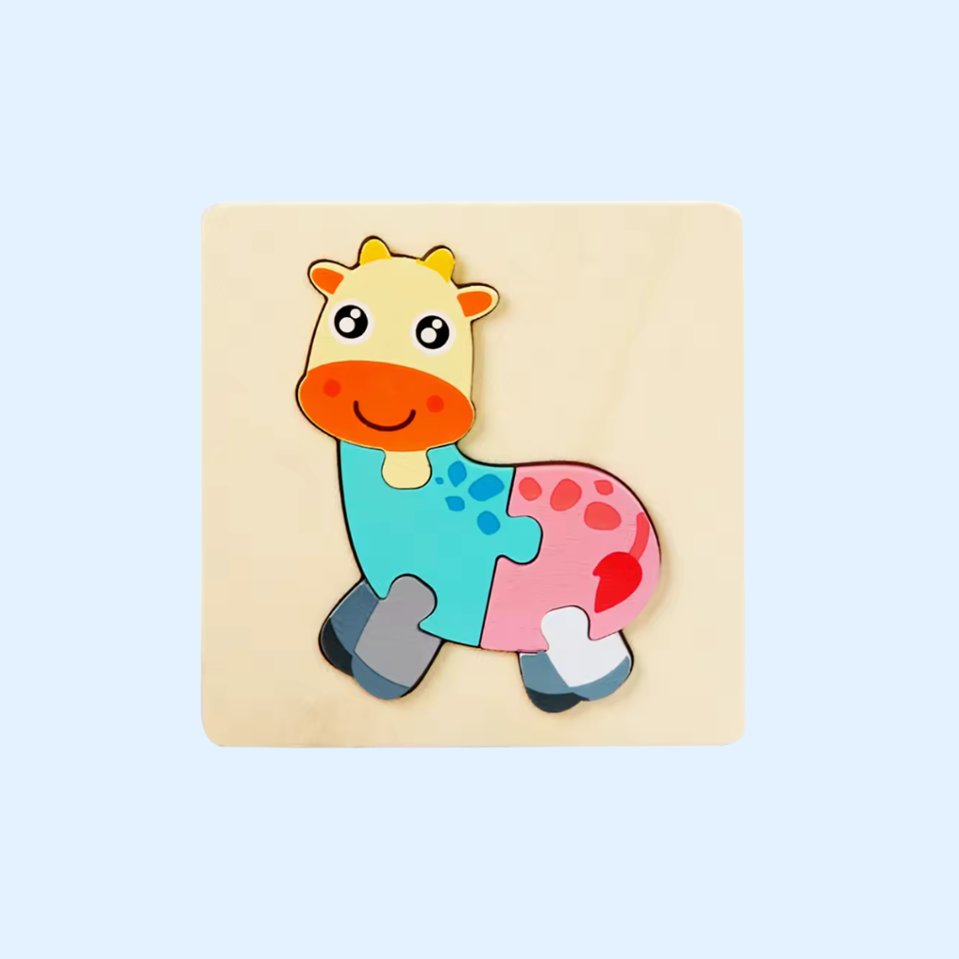 Rompecabezas de madera Fidtoy Shape & Learn para niños pequeños. Aprendizaje temprano Montessori.