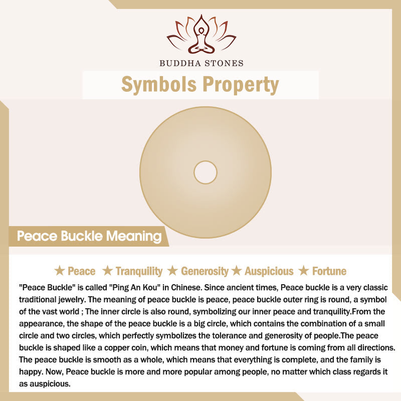 Buddha Stones Single Double Layer Jade Peace Buckle Luck Bracelet Bracelet BS 14