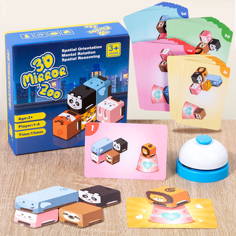 Fidtoy 3D Mirror Zoo Game for Animal Logic Learning