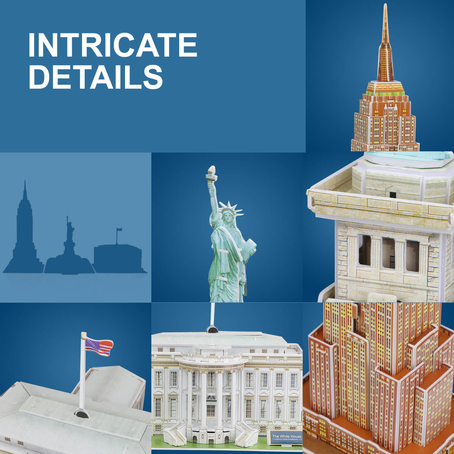 Fidtoy Set de Puzles 3D de Monumentos para Niños y Adultos