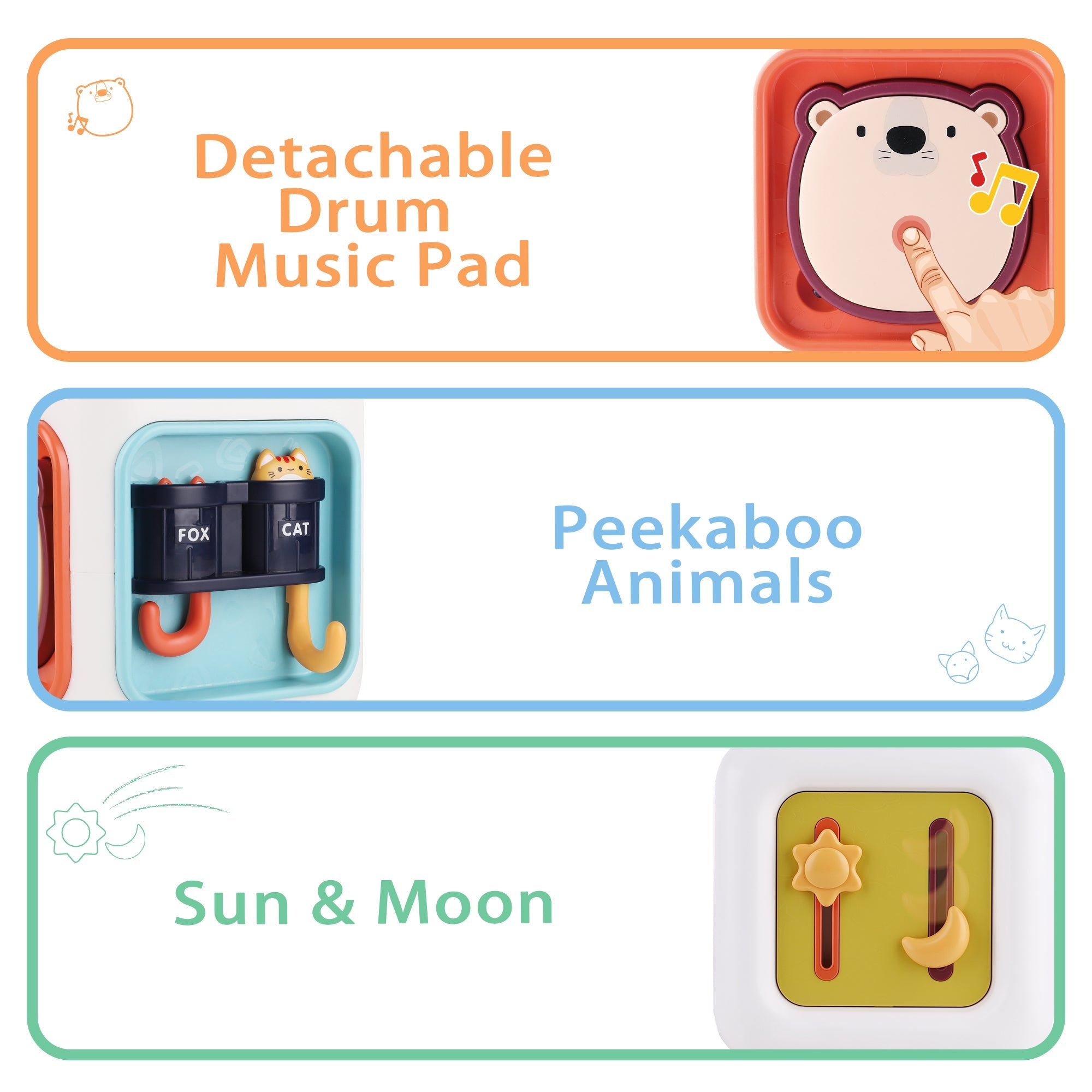 Cubo de actividades 6 en 1 Fidtoy para bebés y niños pequeños