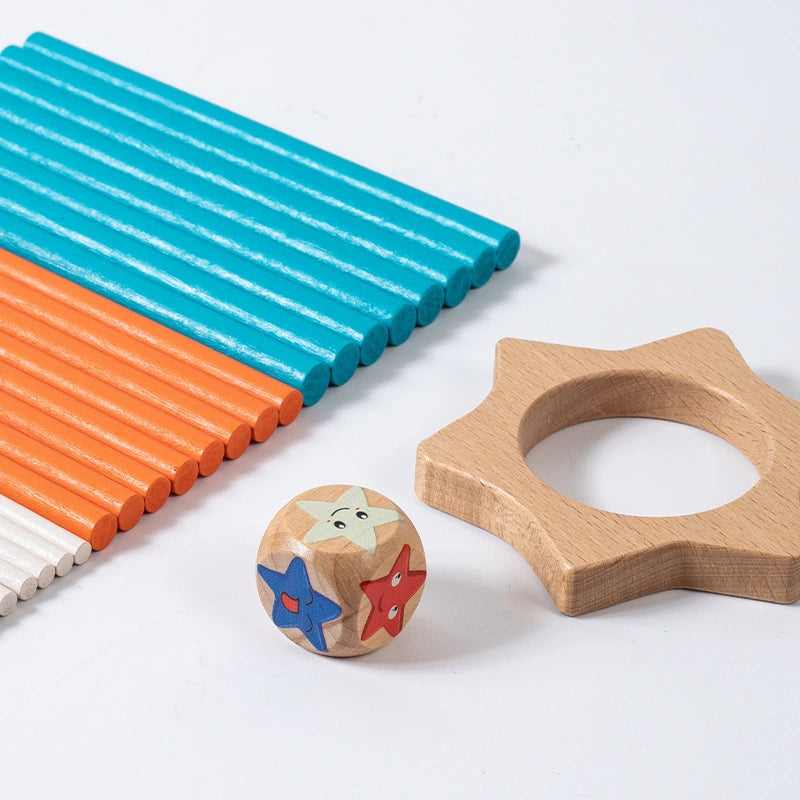 Jeu d'équilibre en bois Montessori pour tout-petits – Jouet éducatif pour la motricité fine