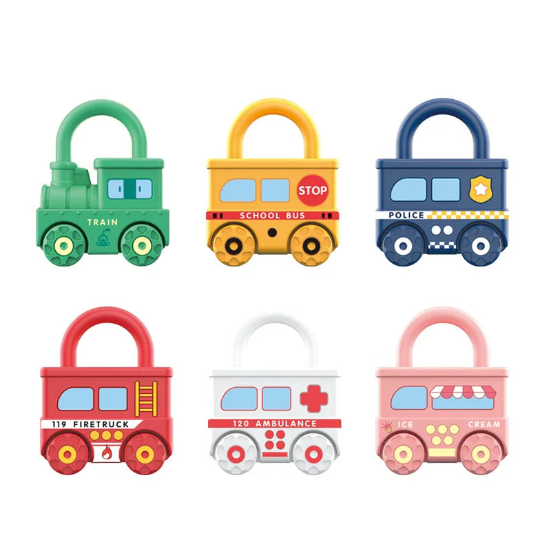 Fidtoy Unlock Train Team – Multiple Train Carriage With Locks for Kids
