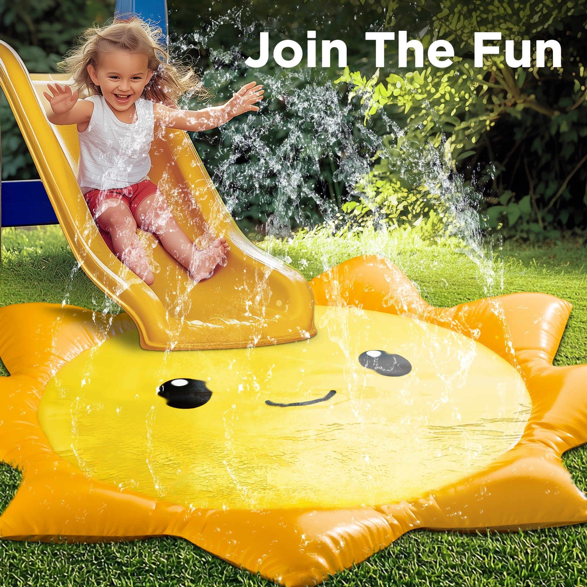 Fidtoy Sunshine Splash Pad for Kids Outdoor Water Play