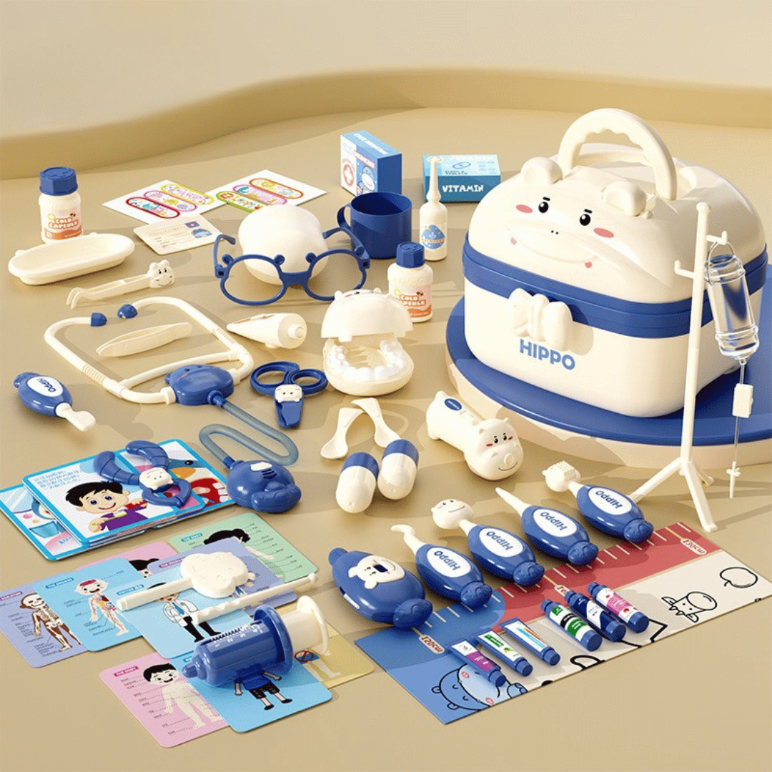 Hippo Doctors Set™ - Mini Doctors in Action - Juego de Doctor de Juguete