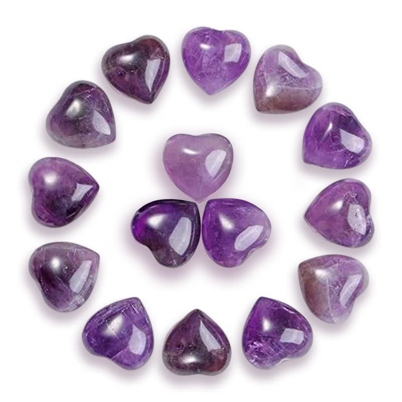 Buddha Stones Natural Amethyst Tiger's Eye Stone Love Decoration Decoration BS Amethyst*15pcs