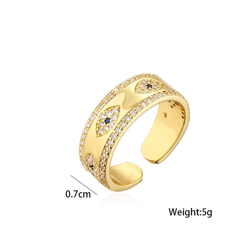 Buddha Stones Evil Eye Luck Blessing Copper Ring Rings BS 4
