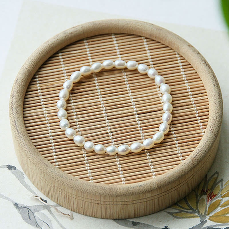 Buddha Stones Natural Pearl Healing Beaded Bracelet Bracelet BS 6