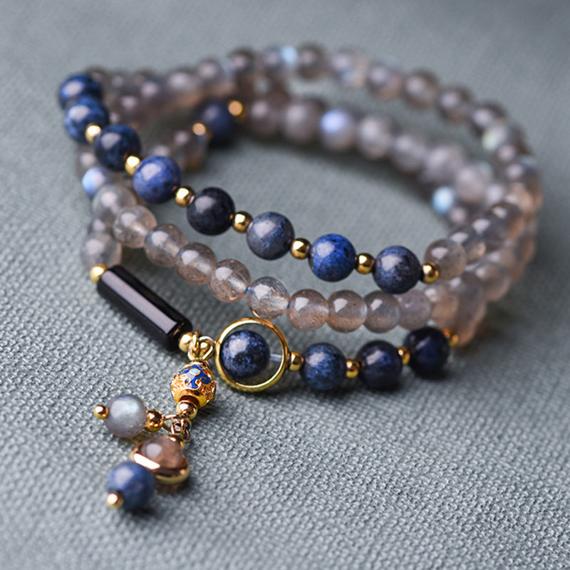 Buddha Stones Moonstone Lazurite Calm Healing Positive Bracelet - image 13