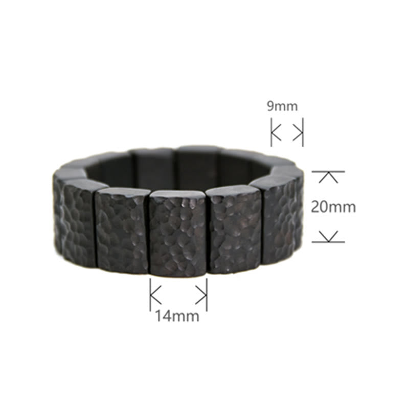 Buddha Stones Vintage Ebony Wood Texture Peace Couple Bracelet Bracelet BS 9