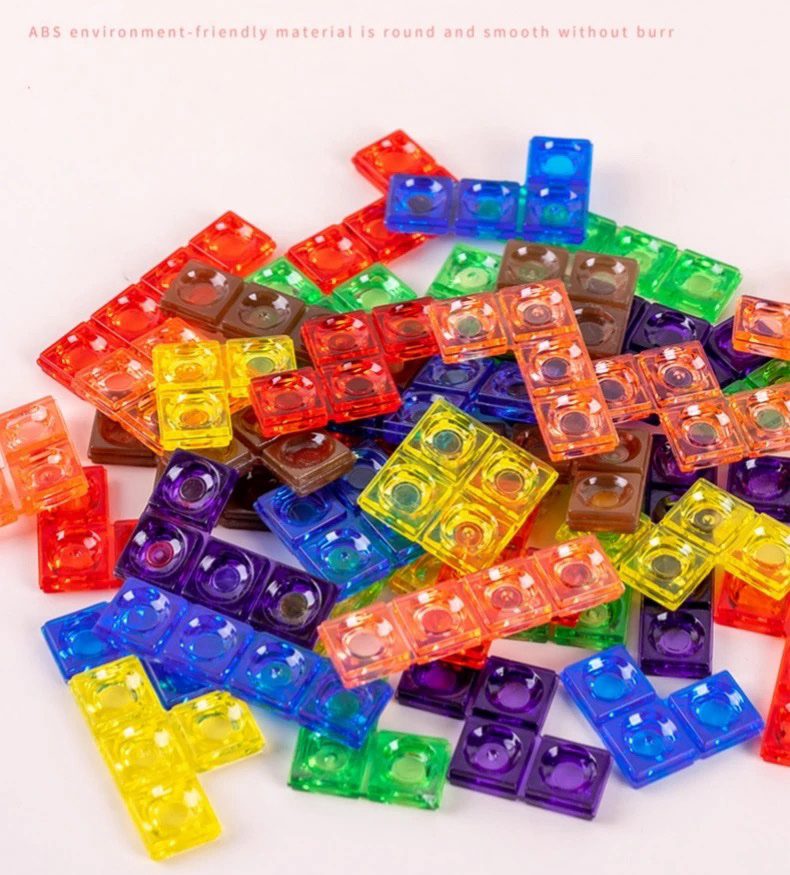 Juego de rompecabezas Tetris vertical – Tablero lógico 3D transparente para aprendizaje STEM y juego de estrategia