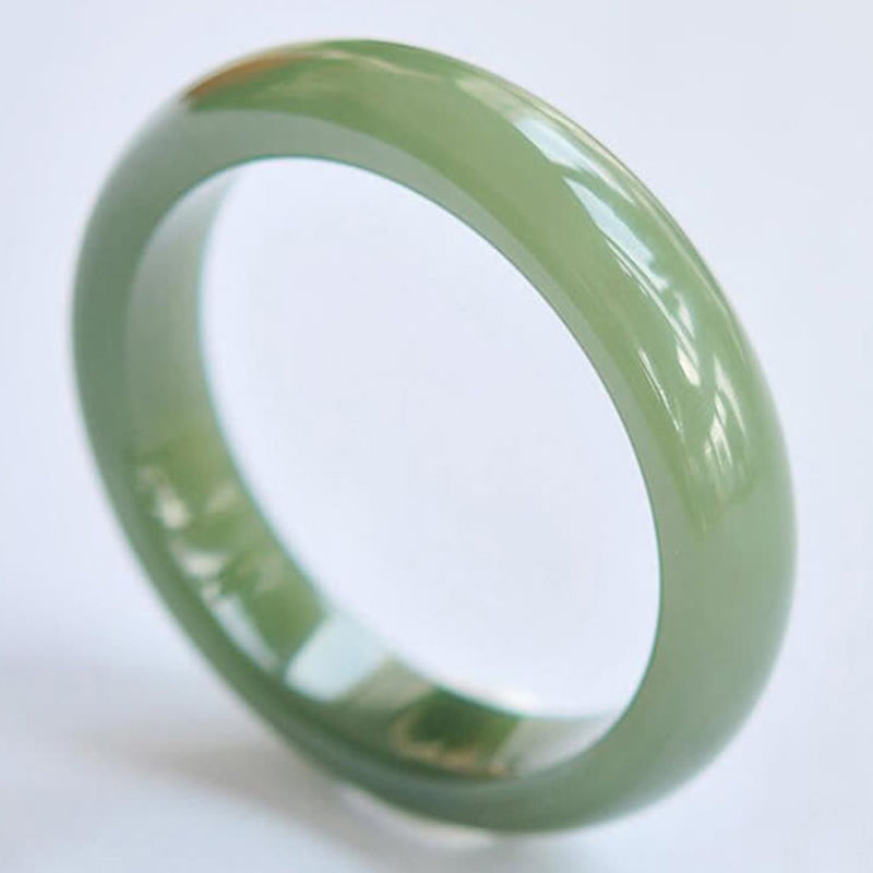 Buddha Stones Jade Abundance Blessing Bangle Bracelet Bracelet & Bangle BS 6
