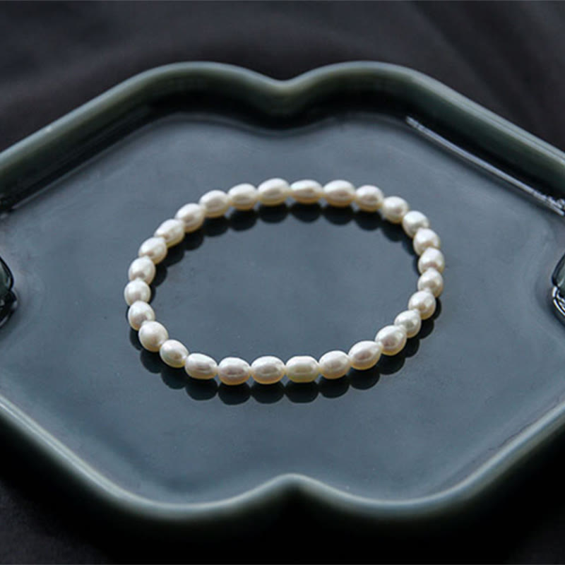 Buddha Stones Natural Pearl Healing Beaded Bracelet Bracelet BS 11