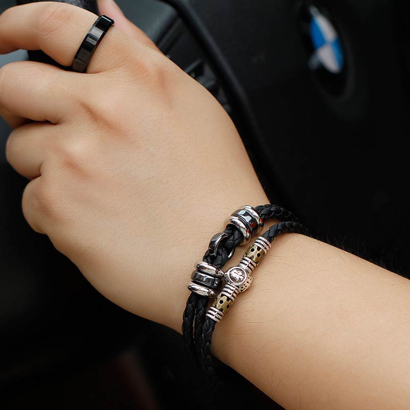 Buddha Stones 12 Constellations of the Zodiac Hematite Protection Bracelet Bracelet BS 12