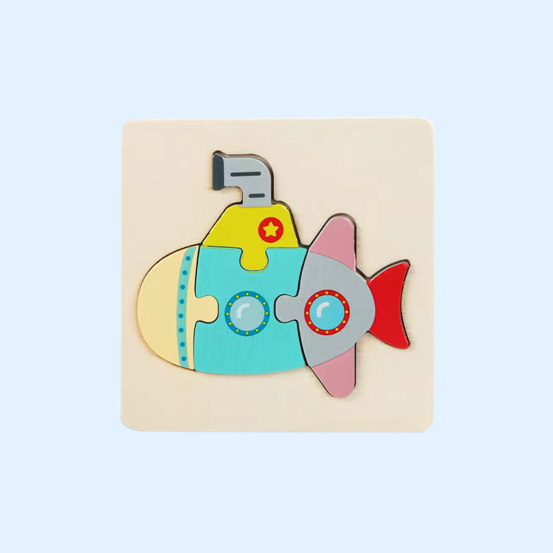 Rompecabezas de madera Fidtoy Shape & Learn para niños pequeños. Aprendizaje temprano Montessori.