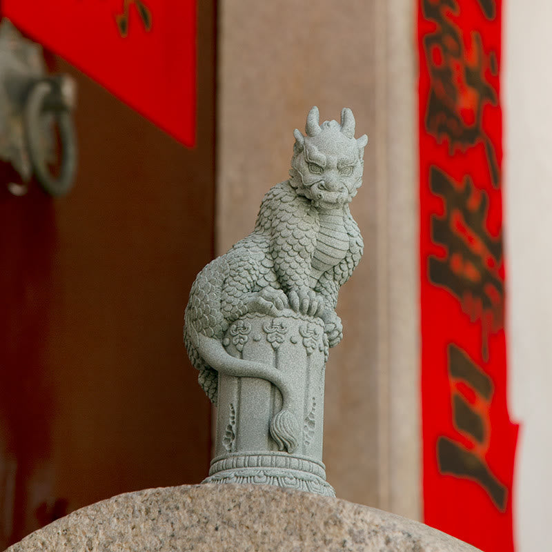 Buddha Stones Feng Shui Standing Sitting Dragon Success Luck Home Decoration Decorations BS Standing Dragon 12*27*10cm