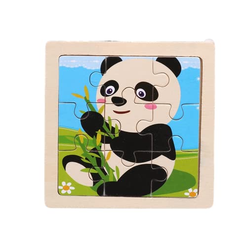 Fidtoy Wooden Puzzle Set for Toddlers – 10 Pack Montessori Animal & Vehicle Learning Puzzles