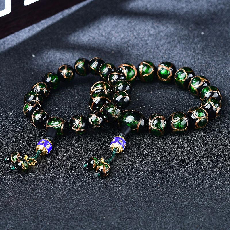 Buddha Stones Tibetan Dragon Vein Agate Healing Bracelet Bracelet BS 7