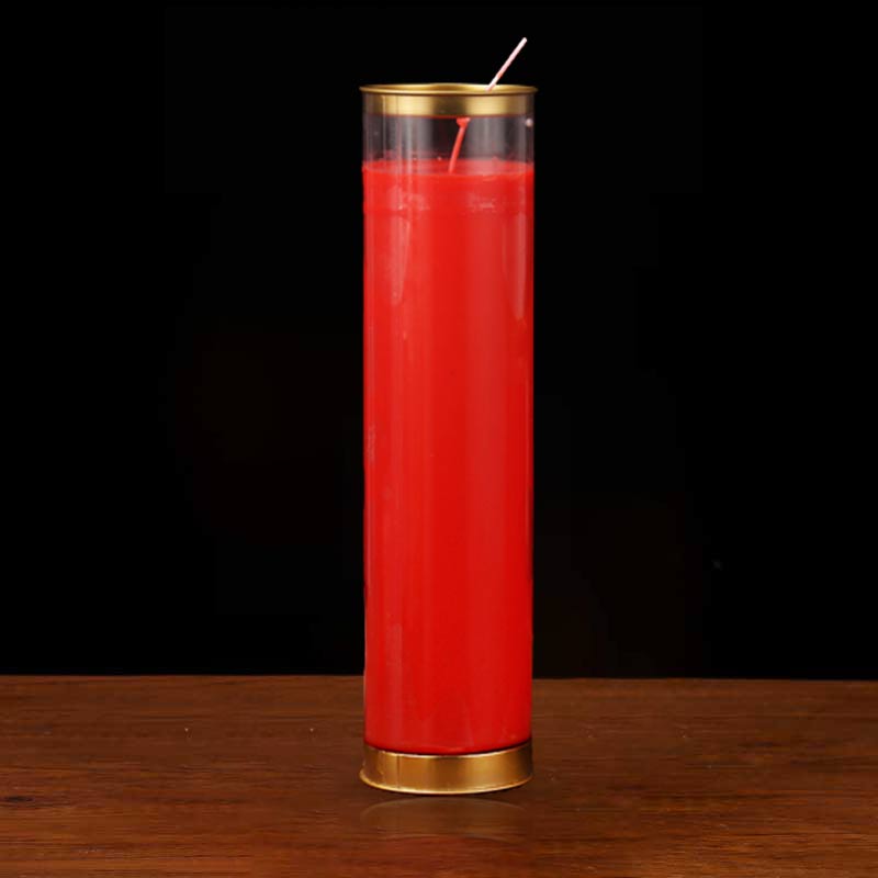 Buddha Stones Meditation Prayer Altar Candle Buddhist Temple Rituals Use Items Prayer Altar Candles BS Red Large (7 Days)