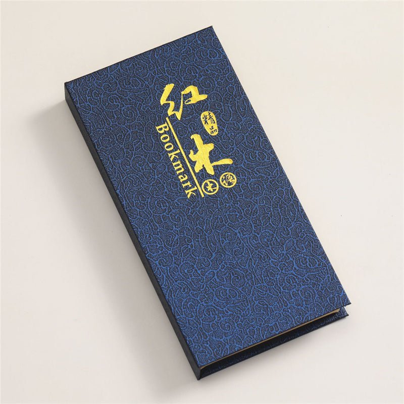 Buddha Stones Plum Orchid Bamboo Chrysanthemum Wood Bookmarks With Gift Box Bookmarks BS 5