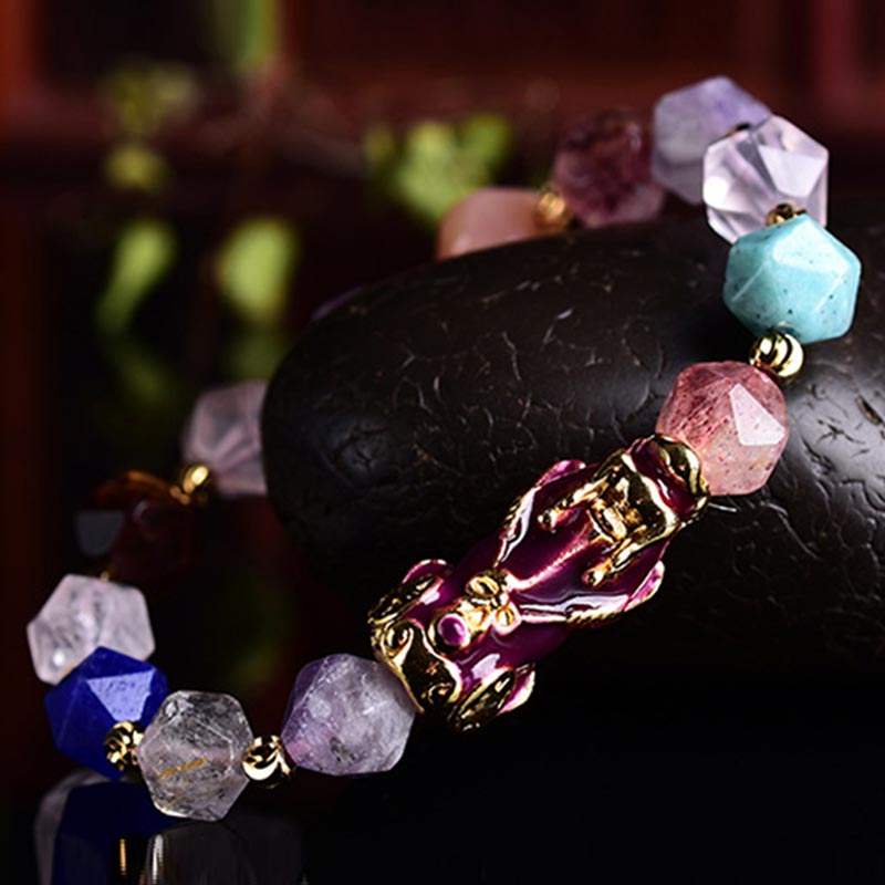 Buddha Stones FengShui PiXiu Amethyst Luck Bracelet Bracelet BS 2