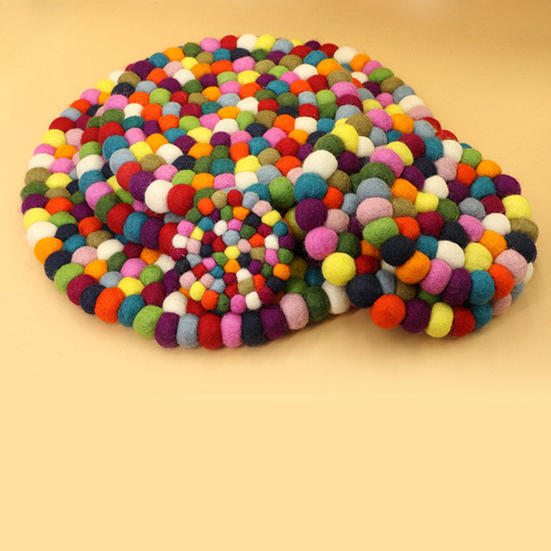 Buddha Stones Tibetan Singing Bowl Handcraft Felted Wool Cushion Decoration Decorations buddhastoneshop 3