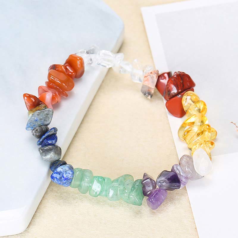 Natural Irregular Shape Crystal Stone Warmth Soothing Bracelet Bracelet BS 56