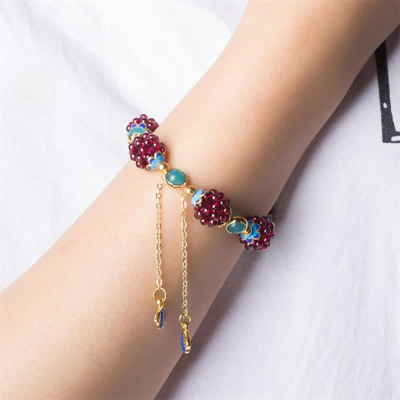 Buddha Stones Tibetan Garnet Calm Bracelet Bracelet BS 10