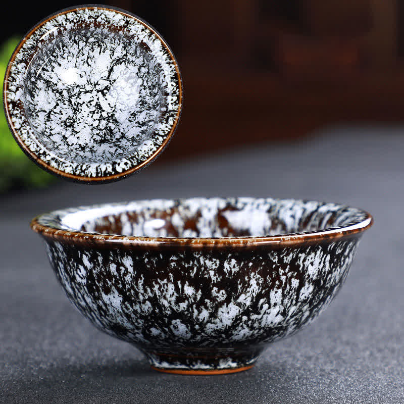 Buddha Stones Colorful Ceramic Teacup Home Office Tea Cups - Black&White - image 61