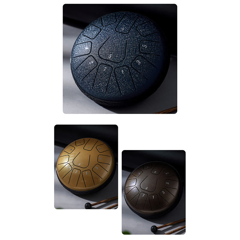 Buddha Stones Steel Tongue Drum Sound Healing Meditation Yoga Lotus Drum Kit 11 Note 6 Inch Tongue Drum BS 20