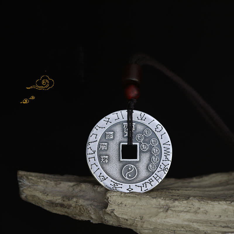 Buddha Stones Bagua Yin Yang Copper Coin Star Balance Energy Necklace Pendant Necklaces & Pendants BS 5