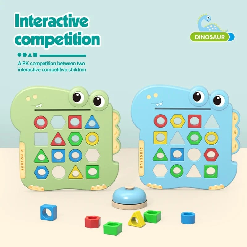 Dinosaur Pairing Shape Pattern Cards Challenge Multiplayer - 134