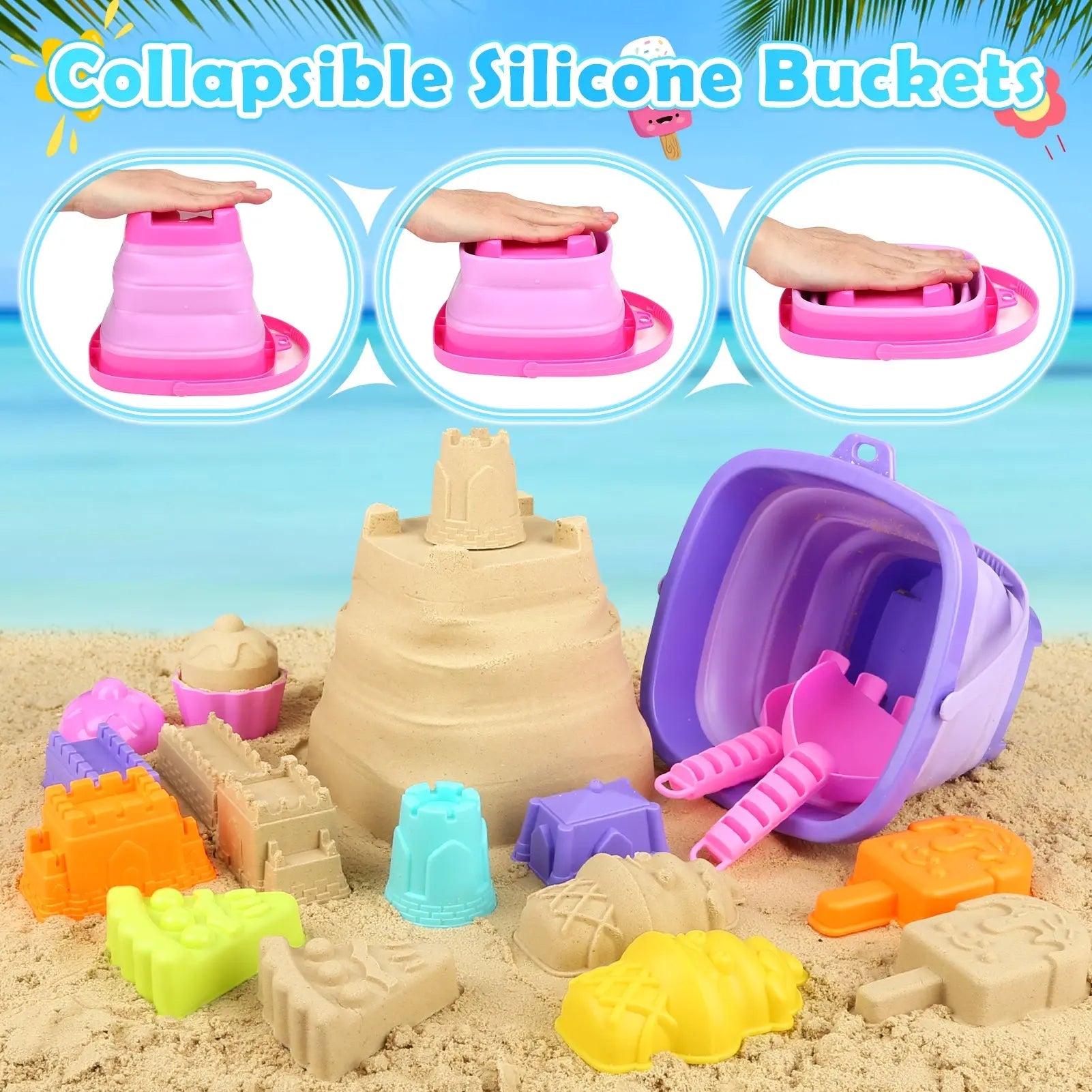 Sand Play Travel Kit for Kids Ages 3–10