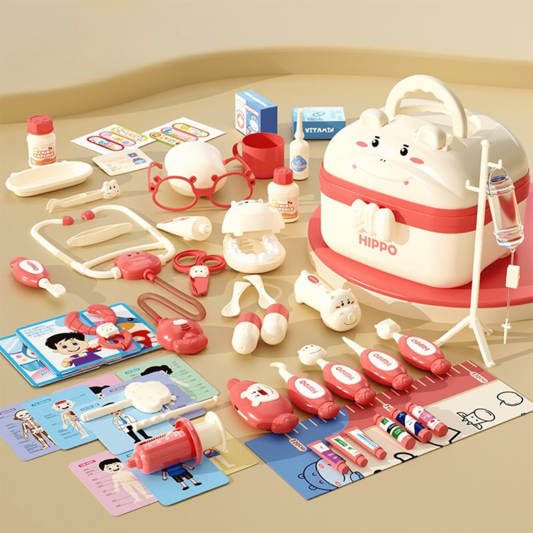 Hippo Doctors Set™ - Mini Doctors in Action - Juego de Doctor de Juguete