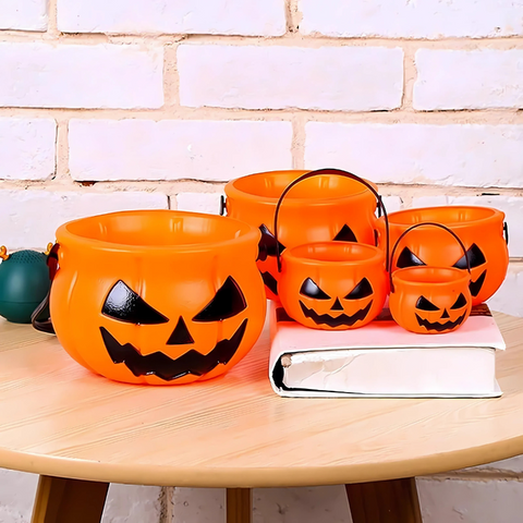 Cesta de calabaza de Halloween – Cubo de dulces para niños de truco o trato