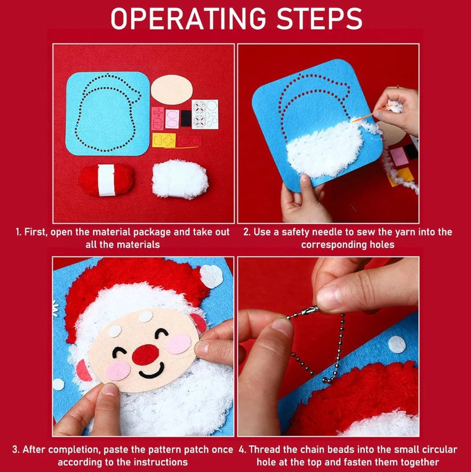 Kit de manualidades de Navidad Montessori para niños — Adornos de fieltro DIY y set de actividades navideñas