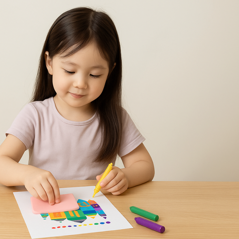 Set de pintura para niños con plantillas enrollables – Kit de pintura artística y de color exprimidor