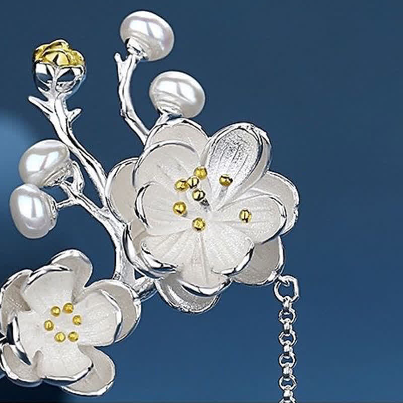 Buddha Stones Plum Blossom Butterfly Love Freedom Tassel Hairpin Hairpin BS 5