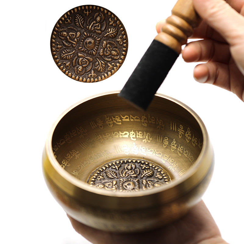 Buddha Stones Tibetan Sound Bowl Handcrafted for Yoga Mindfulness and Meditation Singing Bowl Set Singing Bowl buddhastoneshop 10