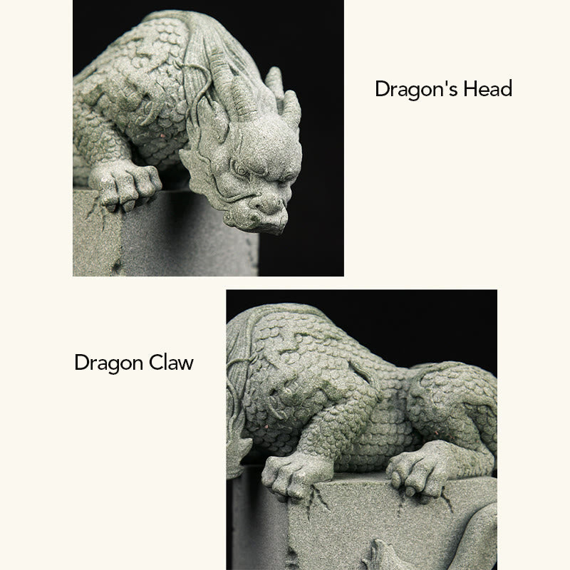 Buddha Stones Feng Shui Standing Sitting Dragon Success Luck Home Decoration Decorations BS 18