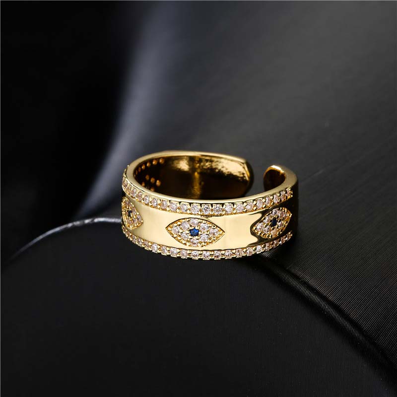 Buddha Stones Evil Eye Luck Blessing Copper Ring Rings BS Copper