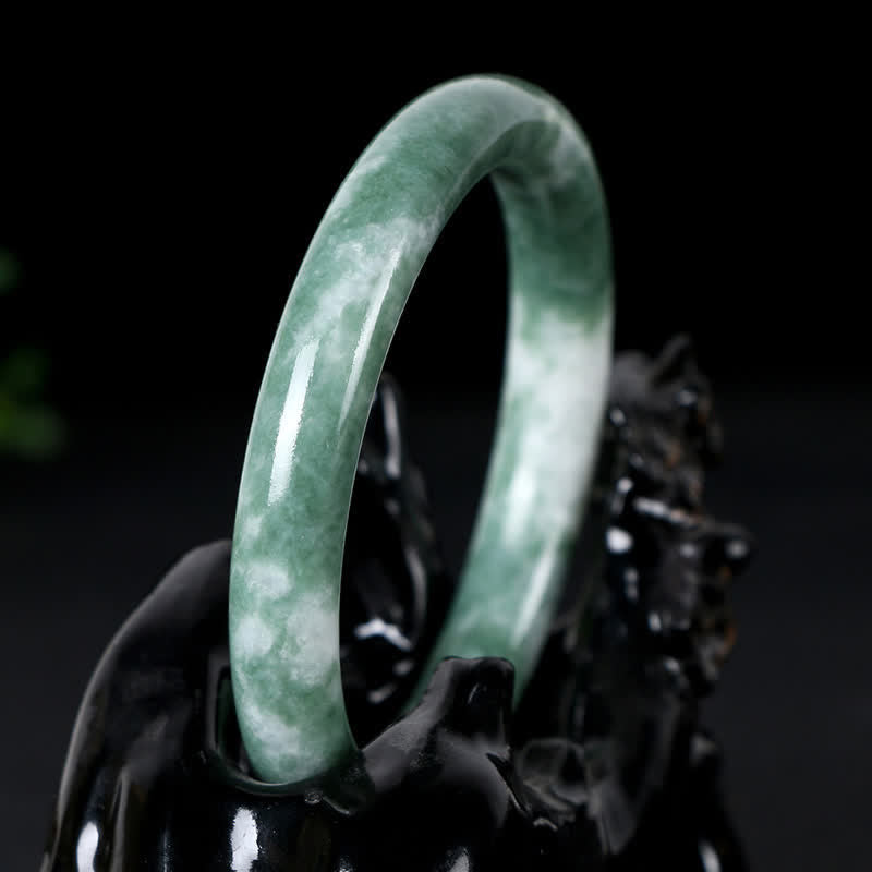 Buddha Stones Natural Jade Luck Abundance Bangle Bracelet Bracelet BS 2
