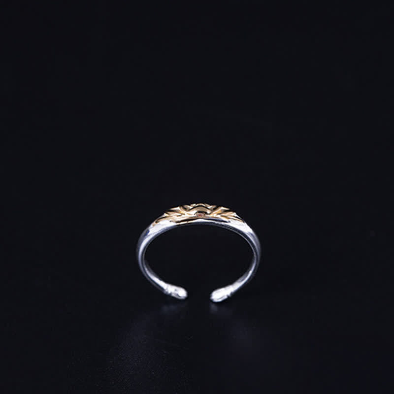 Foviel 925 Sterling Silber Lotus Blume Neuanfang Ring