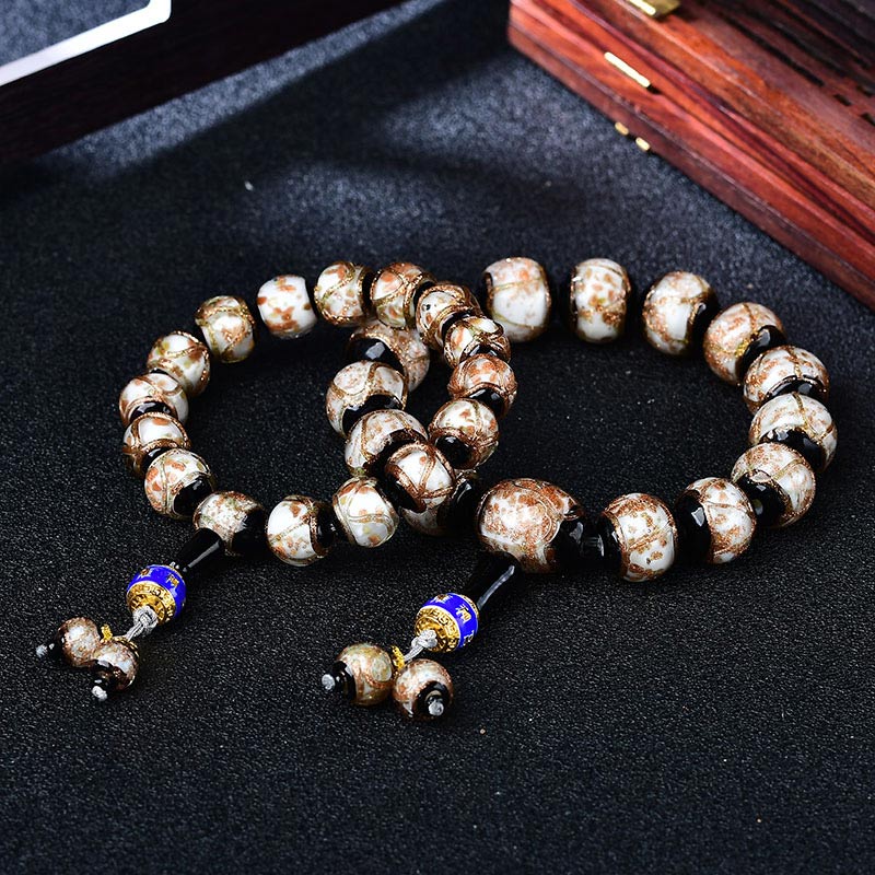 Buddha Stones Tibetan Dragon Vein Agate Healing Bracelet Bracelet BS 16