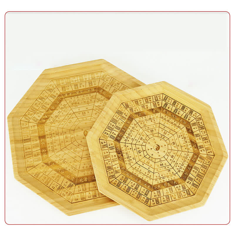 Buddha Stones Feng Shui Bamboo Bagua Map Harmony Energy Map Bagua Map BS 30