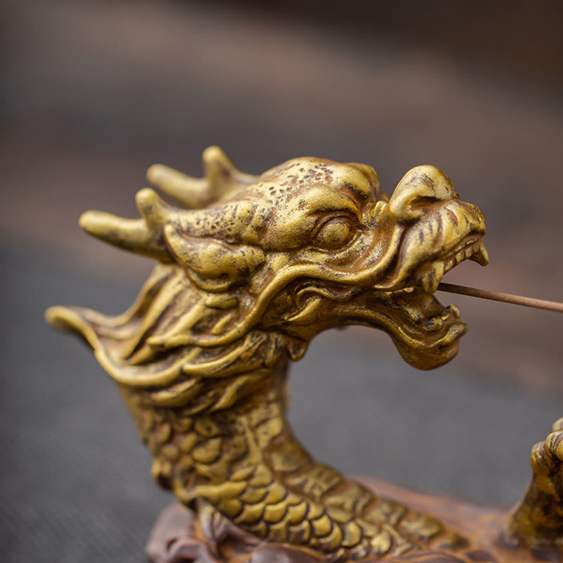 Buddha Stones Dragon Protection Ceramic Stick Incense Burner Decoration Incense Burner BS 5