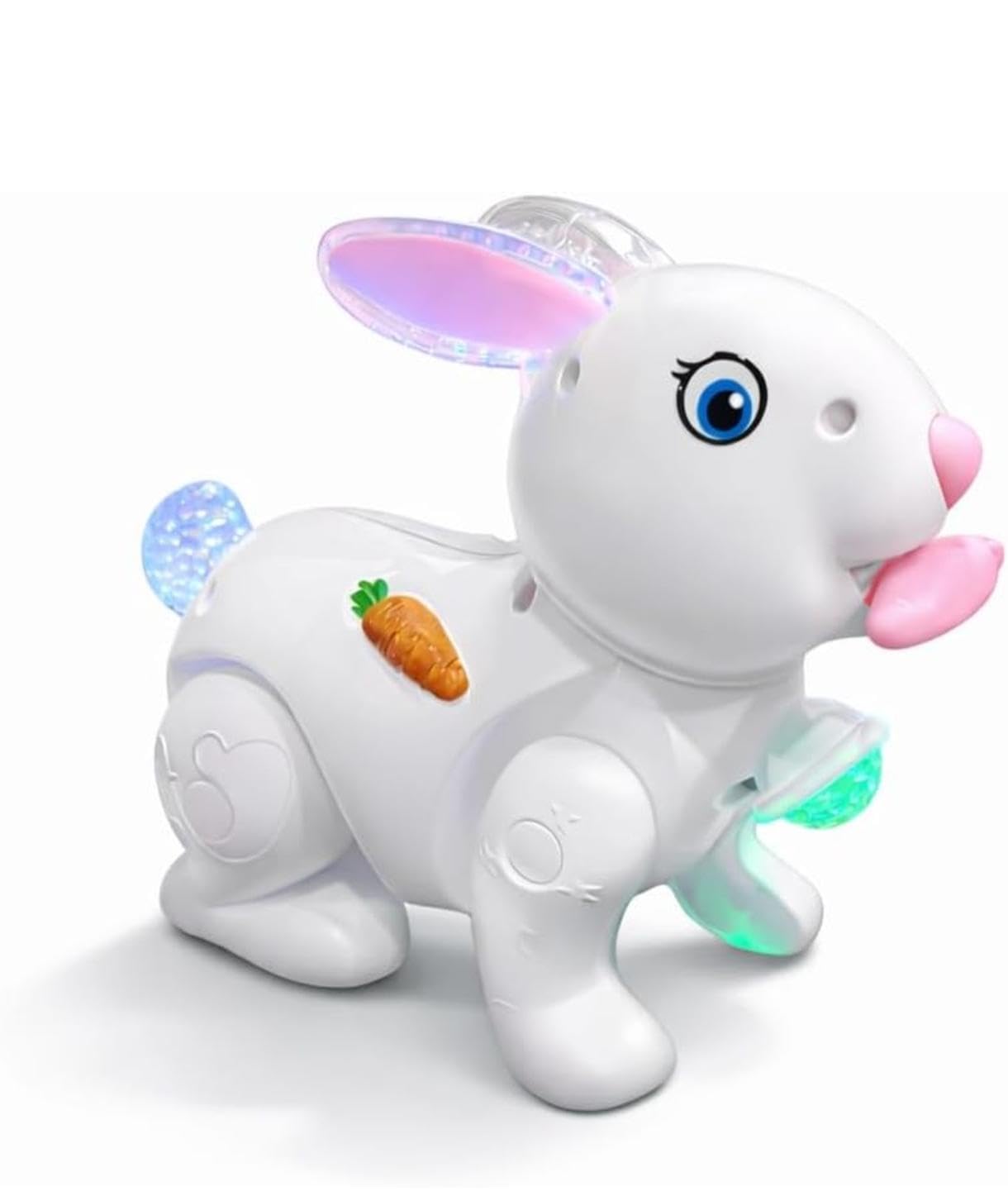Juguete Musical Fidtoy de Conejo con Luces, Sonidos y Salto