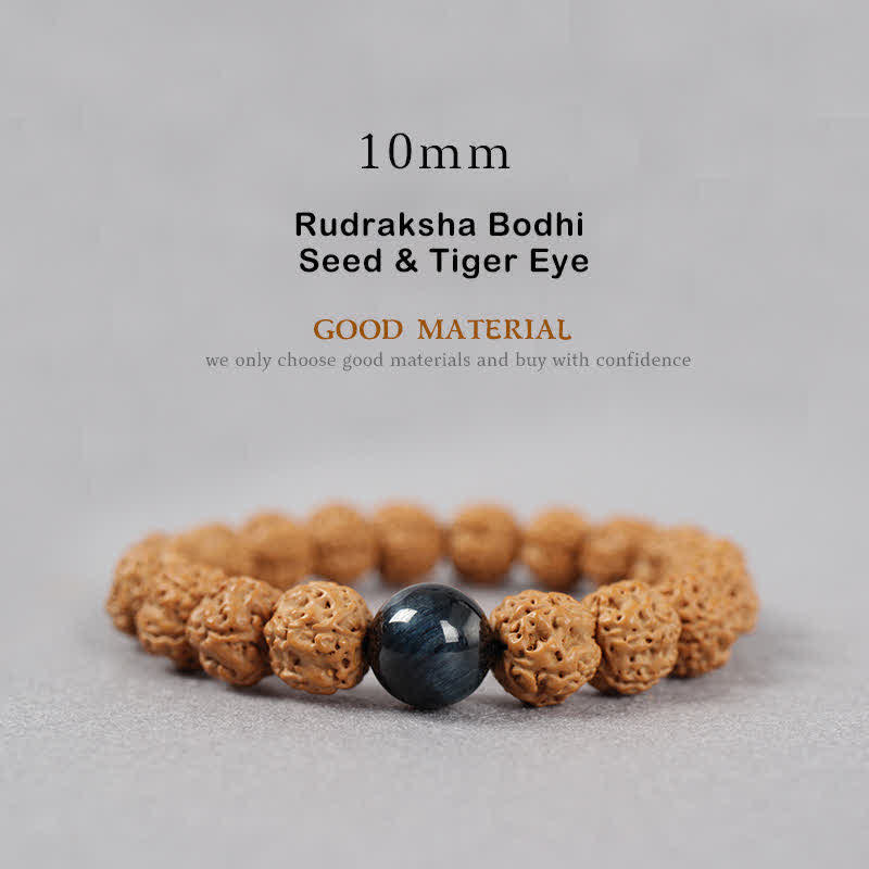 Buddhastoneshop Tibet Rudraksha Bodhi Seed Dzi Bead Amber Turquoise Wealth Bracelet