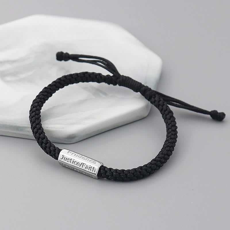 Buddha Stones Seven Deadly Sins Seven Virtues Braided String Bracelet Bracelet BS 15