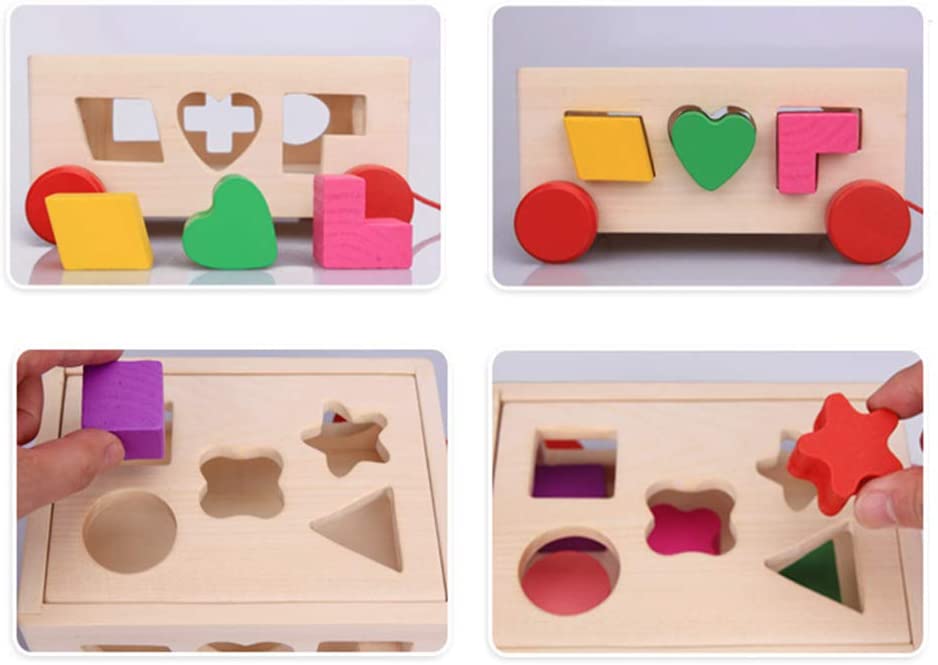 El kit de juego de madera para coche Cubo (15 formas)
